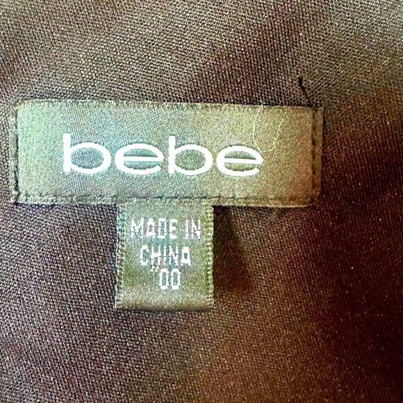 Bebe Bodycon Black Dress with Nude/Lace Insets and Back Cutouts EUC - Picture 5 of 7